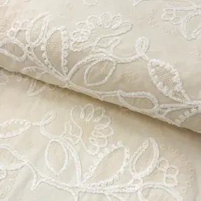 Bavlnená látka EMBROIDERY Chenille Manon design B