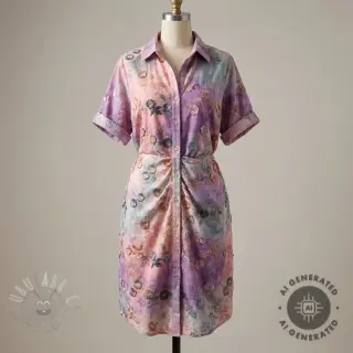 Babyrib cord TIE DYE 21W Catchy design B