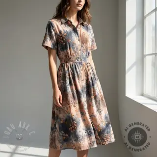 Babyrib cord TIE DYE 21W Dandy design B