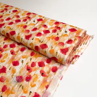 Viscose RAYON POPLIN Poppys design C