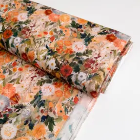 Viscose RAYON POPLIN Wild flowers design En