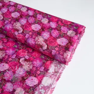 Viscose RAYON POPLIN Flower sea design En