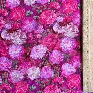 Viscose RAYON POPLIN Flower sea design A