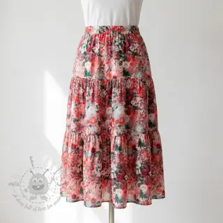 Viscose RAYON POPLIN Wild flowers design D