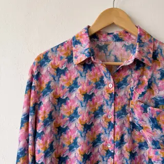 Viskóza RAYON POPLIN Faded spots design A