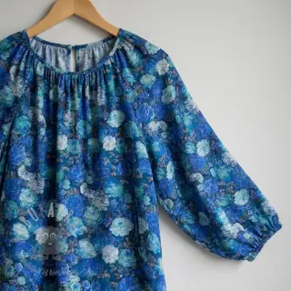 Viscose RAYON POPLIN Flower sea design B