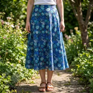 Viscose RAYON POPLIN Flower sea design B