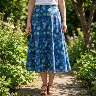 Viskóza RAYON POPLIN Flower sea design B