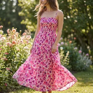 Viscose RAYON POPLIN Poppys design B