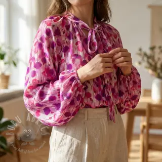 Viscose RAYON POPLIN Poppys design B