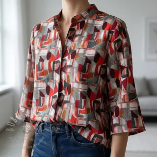 Viscose RAYON POPLIN Leona design C