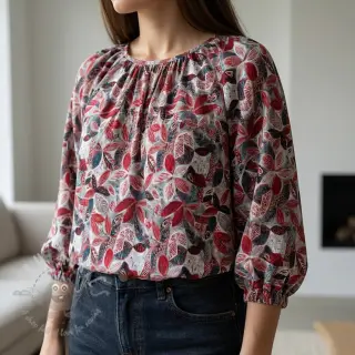 Viscose RAYON POPLIN Floral design C