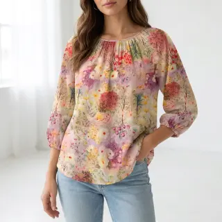 Viskóza RAYON POPLIN Love design B