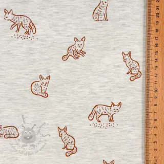 Tricot Hidden foxie ecru melange