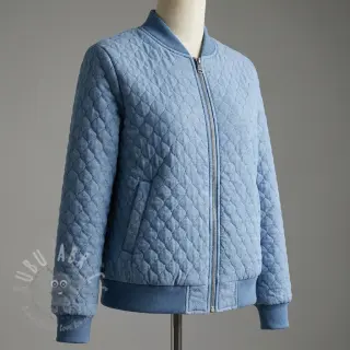 Gewatteerde stof JEANS blue