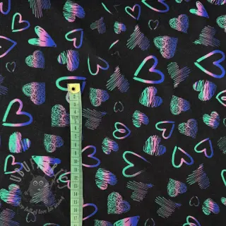 Tricot Hearts black digital print