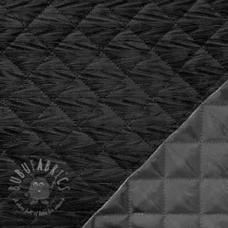 Gewatteerde stof Fluweel STEPPED black