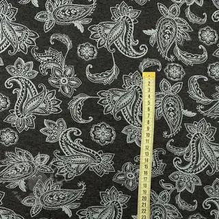 Geruwde sweaterstof Paisley anthracite melange