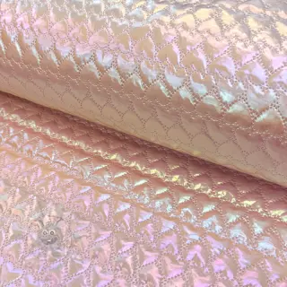 Gewatteerde stof Fancy hearts pink