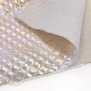 Gewatteerde stof Fancy diamonds offwhite