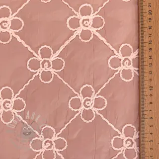 Gewatteerde stof Flower design old pink