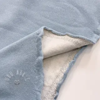 Teplákovina počesaná LUREX baby blue