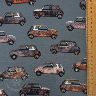 Decoratiestof Cars blue shadow digital print