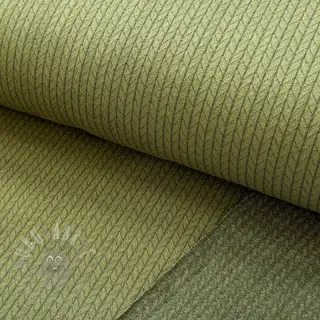 Gebreide stof RECYCLED Cable khaki
