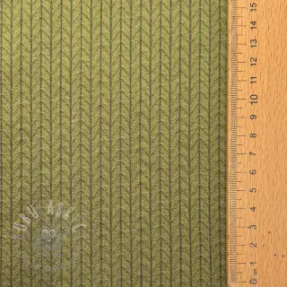Gebreide stof RECYCLED Cable khaki