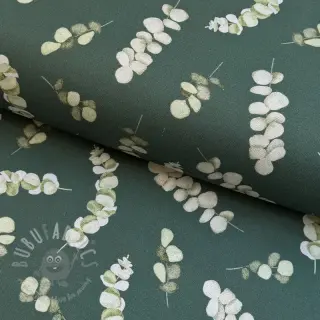 Decoratiestof Eucalyptus dark green digital print