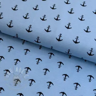 Tricot GLITTER Anchor light blue