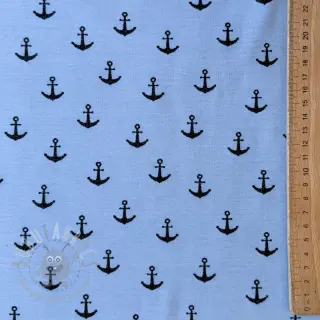 Úplet GLITTER Anchor light blue