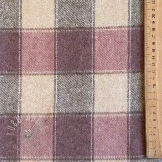 Stof voor kostuum YARN DYED BRUSHED Check blush