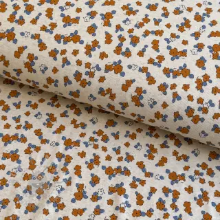 Tricot met linnen Small flowers naturals