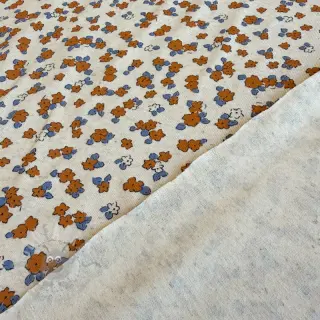 Tricot met linnen Small flowers naturals