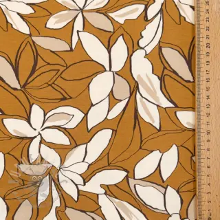 Sweaterstof Big flowers ochre digital print