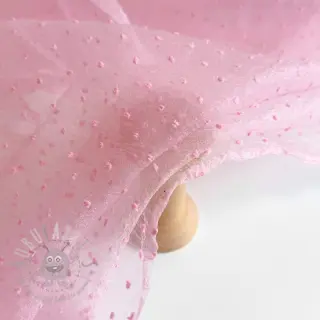 Tule voor TUTU-rok DOTS pink
