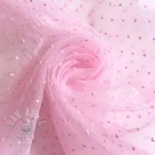 Tule voor TUTU-rok DOTS pink