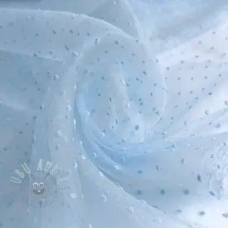 Tule voor TUTU-rok DOTS light blue