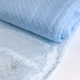 Tule voor TUTU-rok DOTS light blue