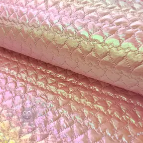 Gewatteerde stof Fancy hearts light pink