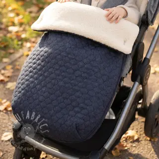 Gewatteerde stof JEANS marine