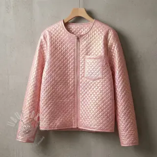 Gewatteerde stof Fancy diamonds light pink