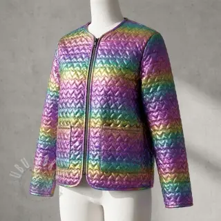 Gewatteerde stof Fancy hearts multi