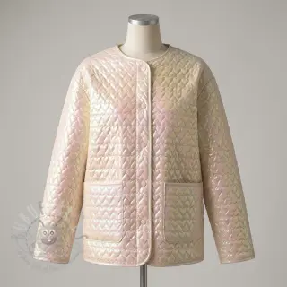 Gewatteerde stof Fancy hearts baby pink