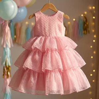 Tyl na TUTU DOTS pink
