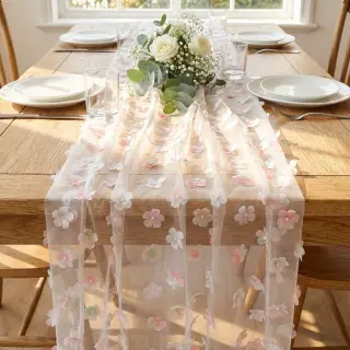 Tyl na TUTU RETRO Flowers lavender