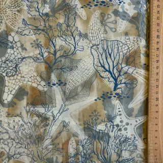 Katoenen stof VOILE Maritime digital print