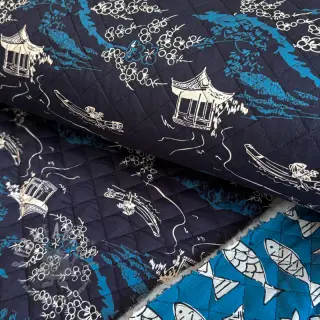 Katoenen stof QUILT DOUBLE SIDED Square design B