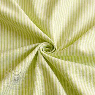 Linnen met katoen Stripe lime